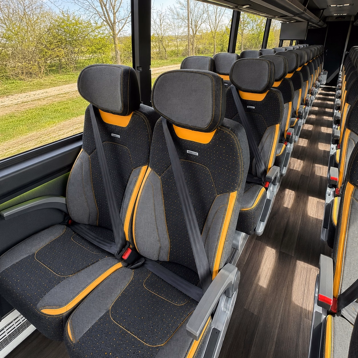 richmond charter bus rental interior
